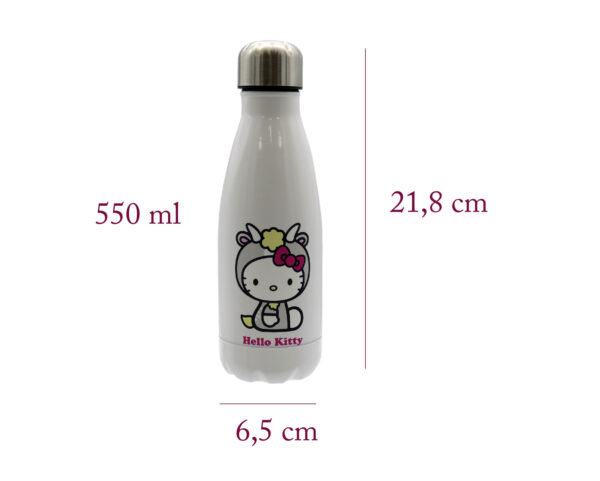 Botella Personalizable de Acero 550ml Capricornio Sanrio Hello Kitty