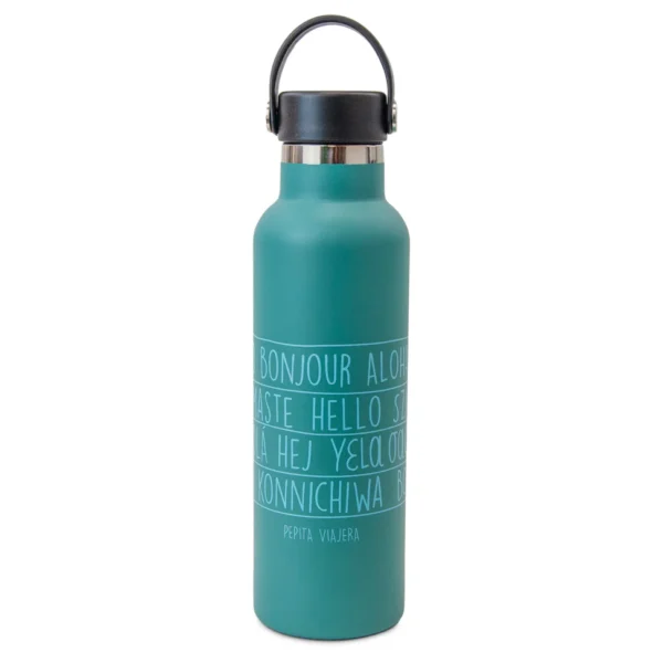 Botella Térmica Saludos Aguamarina