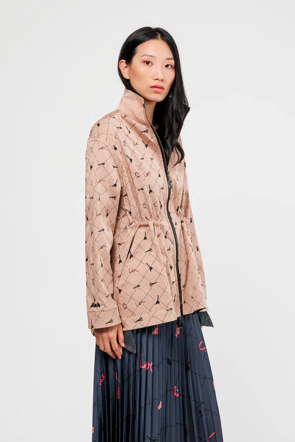 CHAQUETA REVERSIBLE NEGRA Y BEIGE - Anekke