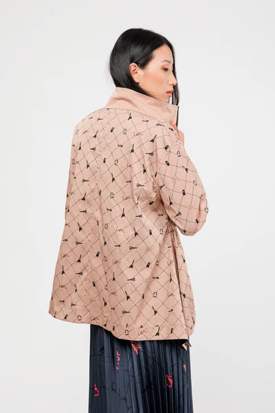 CHAQUETA REVERSIBLE NEGRA Y BEIGE - Anekke
