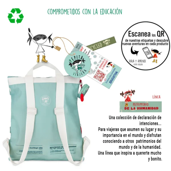 Mochila de viajeros Patrimonio de la Humanidad