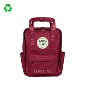 MOCHILASALUDOS-MINIROJA-FRONTAL Mochila Mini saludos del mundo Roja