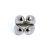 Anillo curve plateado