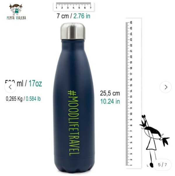 Botella Térmica #Moodlifetravel - Azul
