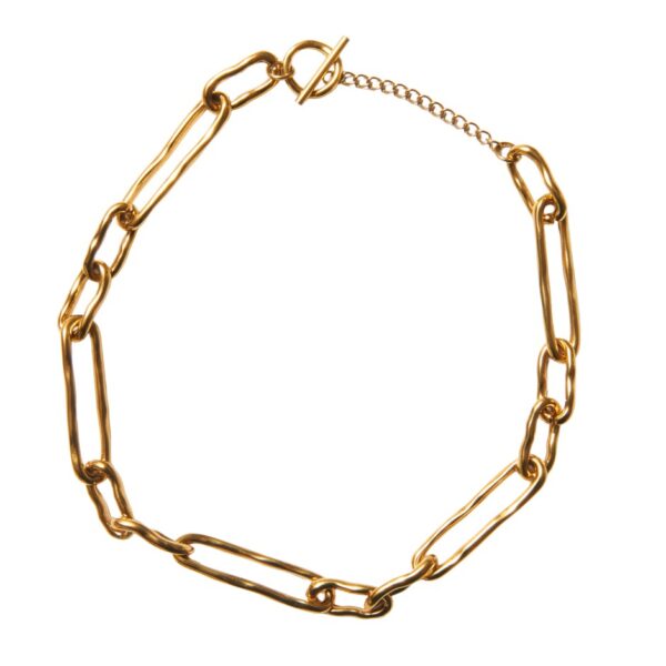 collar-cicladas-gold (1) Collar Cícladas Gold de Alexah – Eslabones Irregulares