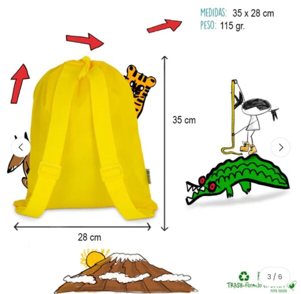 Mochila Blanda Saco Animales