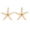 Pendiente creta estrella de mar blanco