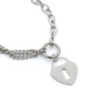 Pulsera candado plateado