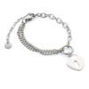 Pulsera candado plateado