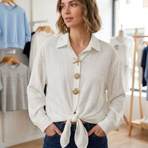 Blusa "Tesoros del Mar" con Nudo