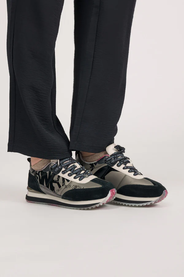 Deportivos Mujer Anekke Negro y Gris Plomo