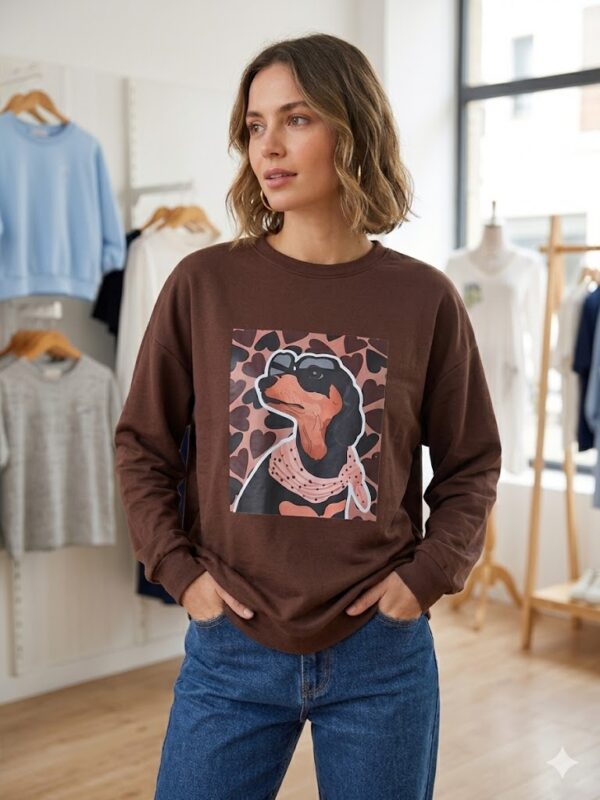 Sudadera Marrón Chocolate Mujer Talla Única