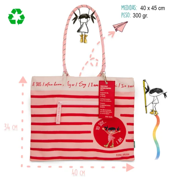 TOTE-YOSOY-MEDIDAS Tote bag Yo Soy - Pepita Viajera