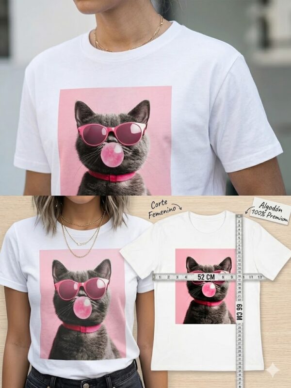 Camiseta Mujer "Cool Cat"
