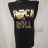 vestido-rock-hombreras Vestido Camiseta Rockero Sin Mangas | "ROCK & ROLL" Oro y Leopard |