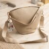 Bolso Hobo Fun&Basics Beige con Bandolera Logotipada 2 Colección 2026 Bolso Hobo Fun&Basics Beige con Bandolera Logotipada