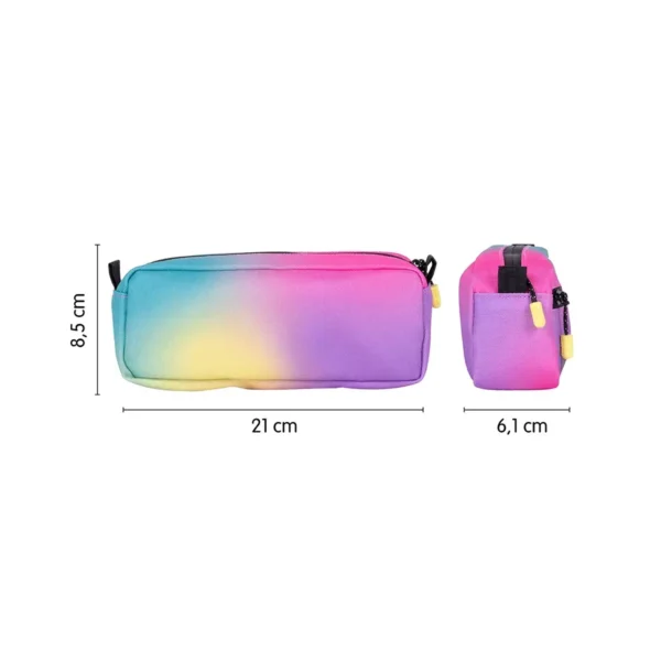Estuche portatodo rectangular 2 cremalleras colección Sunset