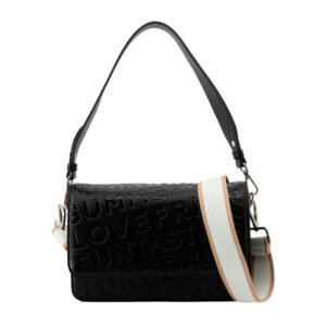 Bolso Bandolera Fun&Basics "Letters" Negro