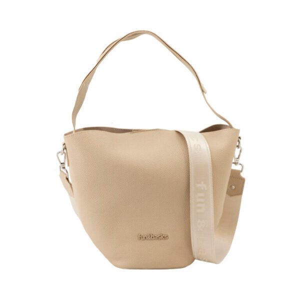 FB0079_BL-BOLSO-DE-HOMBRO-BLANCO-FUNBASIC-768x768 Bolso Hobo Fun&Basics Beige con Bandolera Logotipada