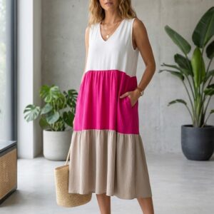 Vestido Tricolor Talla Única
