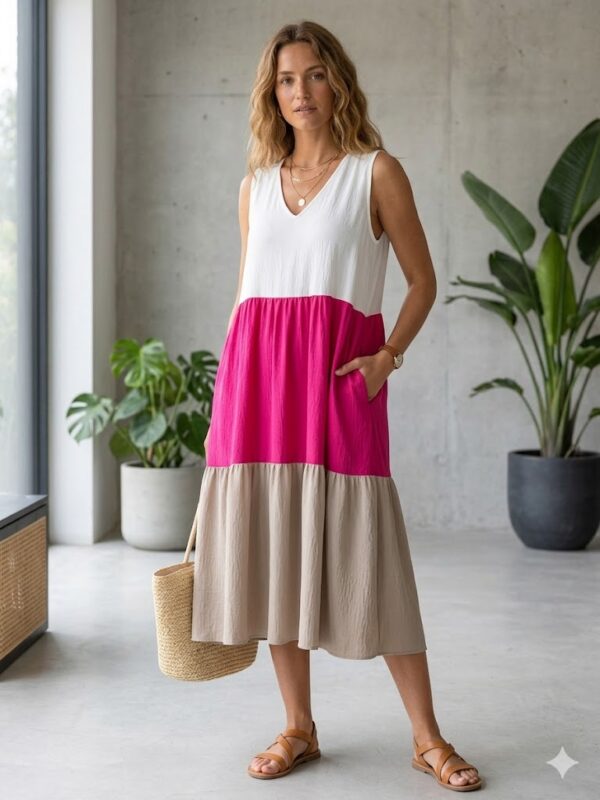 Vestido Tricolor Talla Única