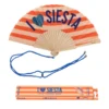 Abanico I love siesta purpurina