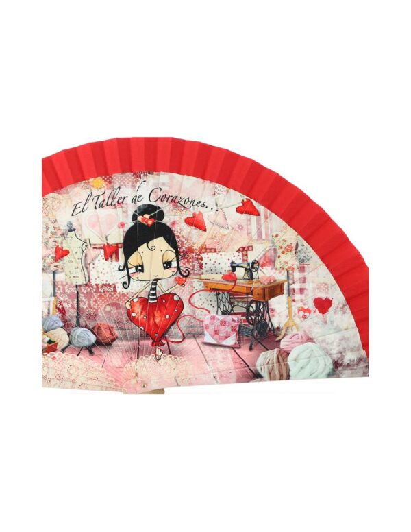 abanico-madera-con-caja-taller-de-corazones-rojo-de-malamalaka (2) Abanico madera Taller de corazones rojo de Malamalaka