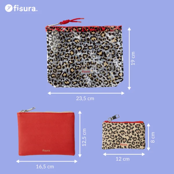 Neceser triple “Leopardo”6 Neceser triple “Leopardo” - Fisura