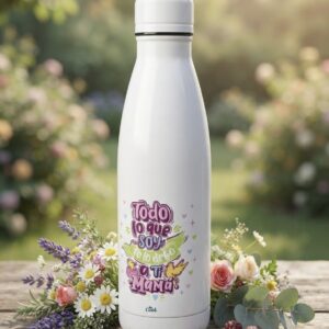 Botella Metálica Térmica - "Todo lo que soy te lo debo a ti, Mamá"