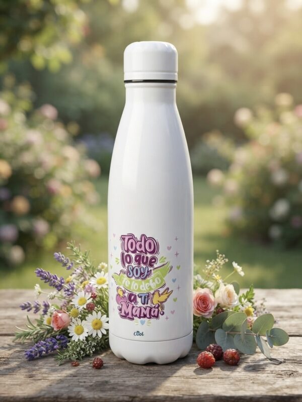 botella-mama Botella Metálica Térmica - "Todo lo que soy te lo debo a ti, Mamá"