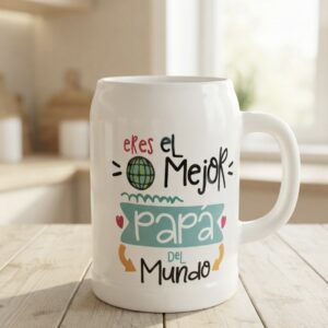 Jarra de Cerámica Cervecera "Eres el mejor papá del mundo"