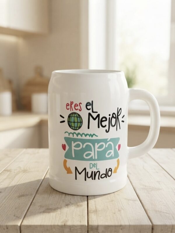 Jarra de Cerámica Cervecera "Eres el mejor papá del mundo"