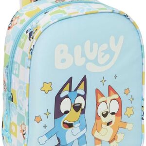 Mochila Escolar Infantil Bluey Ready Adaptable a Carro – 27 cm