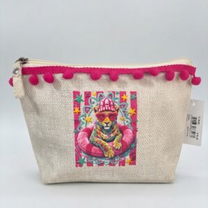 Neceser de Tela Diseño Leopardo Colorido - Hecho a Mano (20x15 cm)