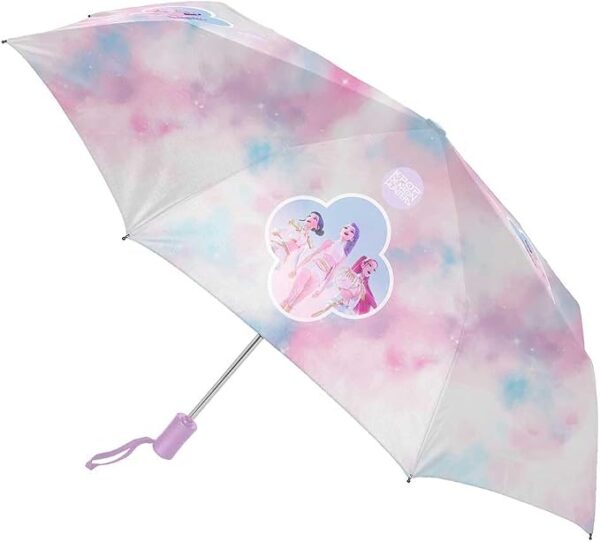 paraguas-k-pop-demon-hunters-rosa Paraguas Plegable K-Pop Demon Hunters Rosa Tie-Dye – 58 cm