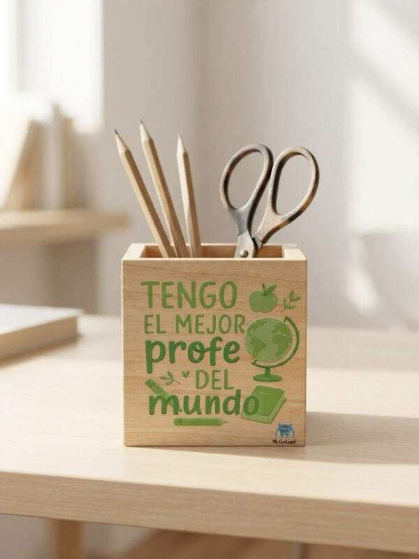 portalapices-profe Portalápices de Madera - "Tengo el mejor profe del mundo"