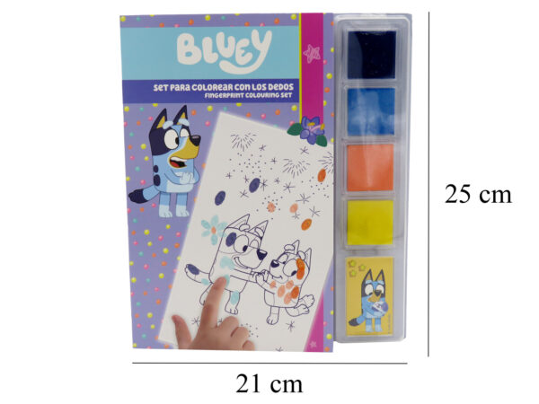 Bluey Set de Colorear con Dedos4 Set de Pintura de Dedos y Plantillas Bluey
