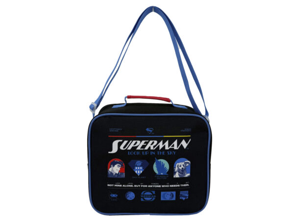 Superman Bolsa de Merienda- Black2 Bolsa de Merienda de Superman con Cremallera