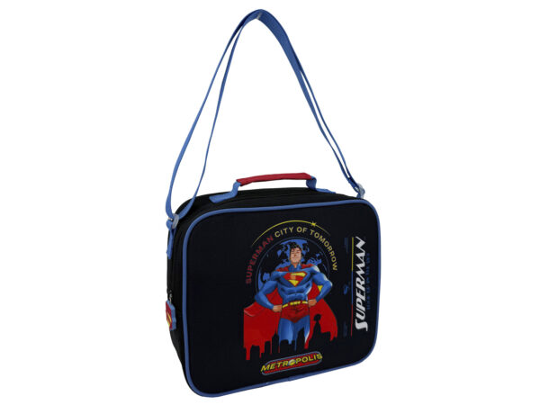 Superman Bolsa de Merienda- Black3 Bolsa de Merienda de Superman con Cremallera
