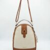 Mochila-Bolso Convertible Privata Crema y Marrón