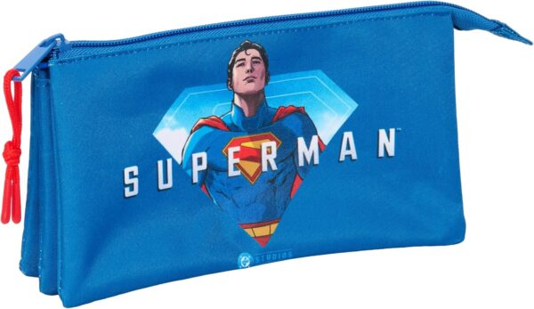 Estuche Escolar Triple de Superman Safta