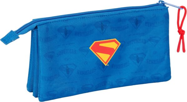 Estuche Escolar Triple de Superman Safta