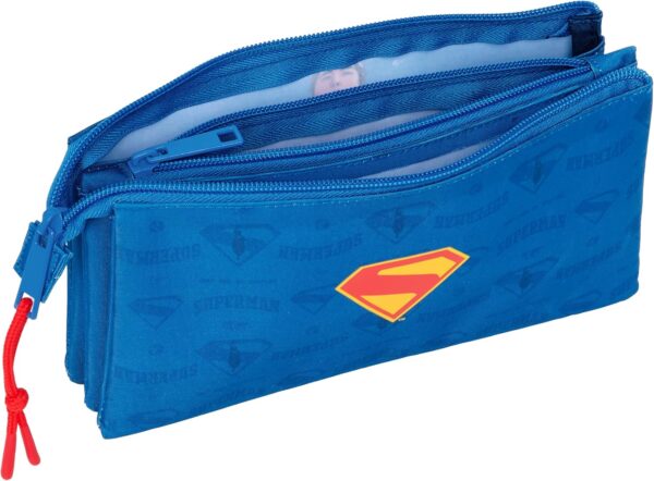 Estuche Escolar Triple de Superman Safta
