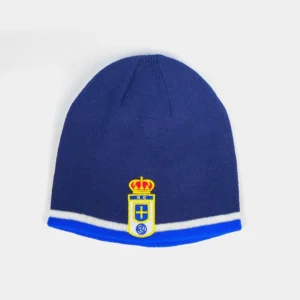 gorro-ESCUDO_OVIEDO Gorro de Punto Niño Real Oviedo Marino | Rincón de María