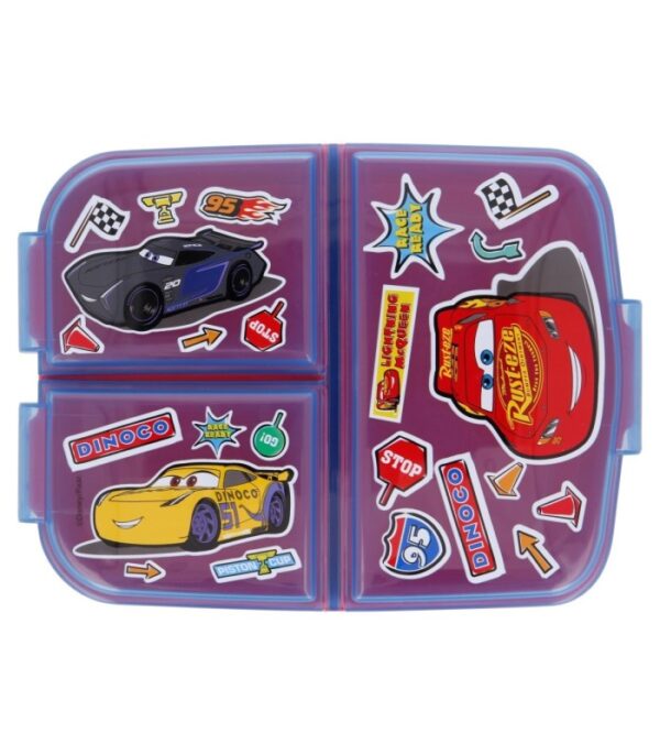 sandwichera-multiple-cars-stickers (1) Sandwichera Múltiple Infantil Cars Stickers con 3 Compartimentos