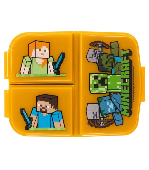 Sandwichera Múltiple Infantil Minecraft con 3 Compartimentos