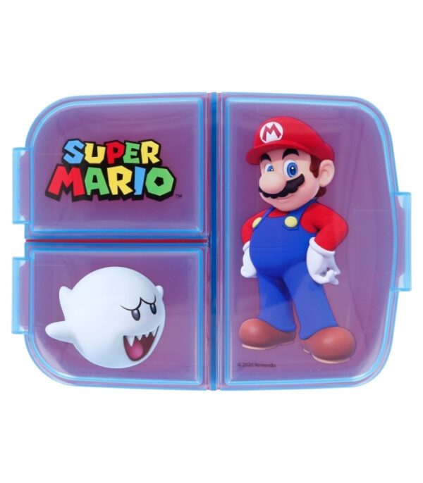 Sandwichera Múltiple Infantil Super Mario con 3 Compartimentos