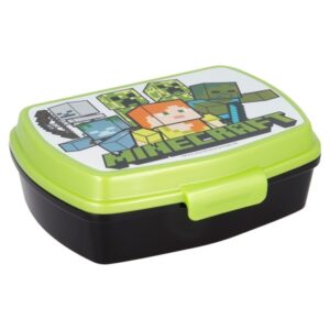 Sandwichera Rectangular Infantil Minecraft Libre de BPA