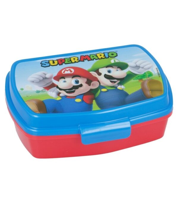 sandwichera-rectangular-super-mario Sandwichera Rectangular Infantil Super Mario Libre de BPA